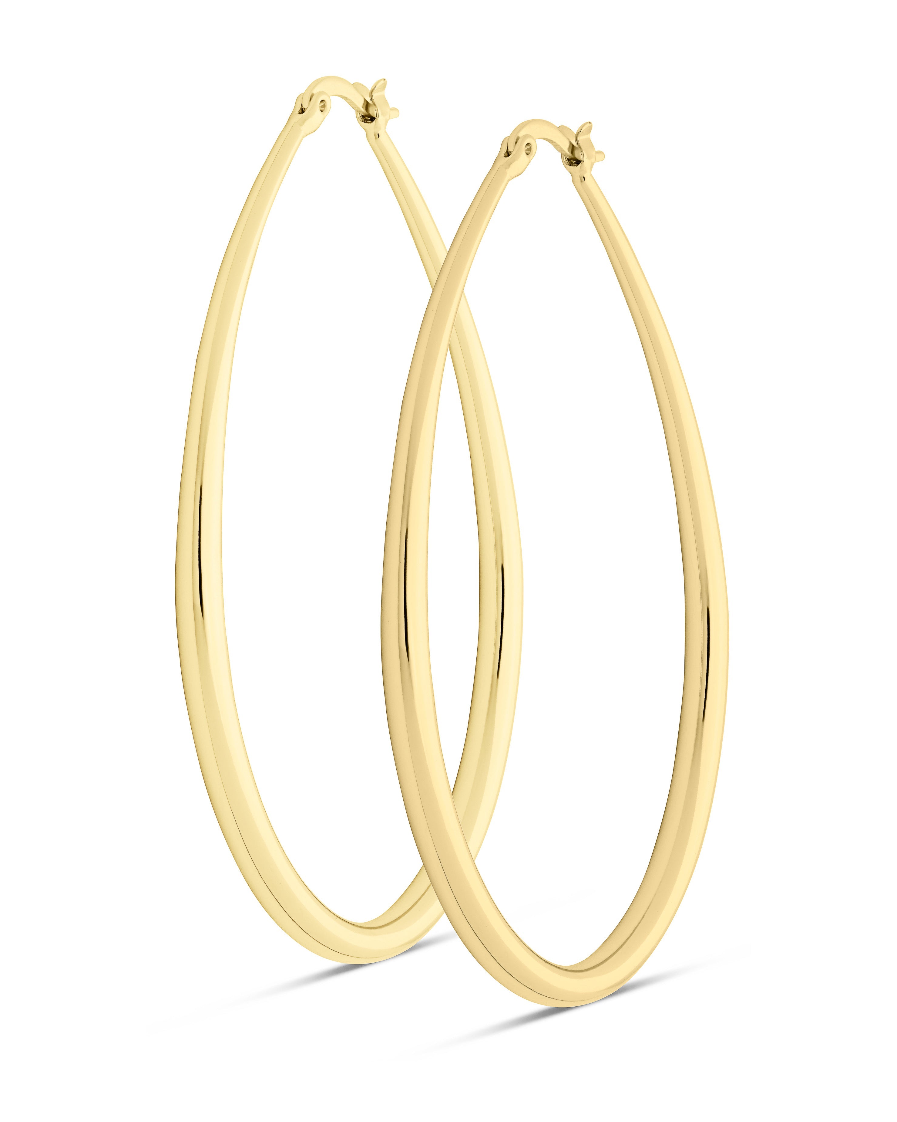 Milla 14K Gold Hoop Earrings for Women, Silver Hoop Earrings & Rose Gold Earrings with Graduated Curvature